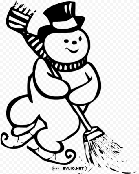 snowman coloring pages ClearCut Background Isolated PNG Art