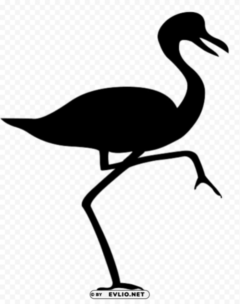 bird silhouette flamingo PNG images with no background assortment