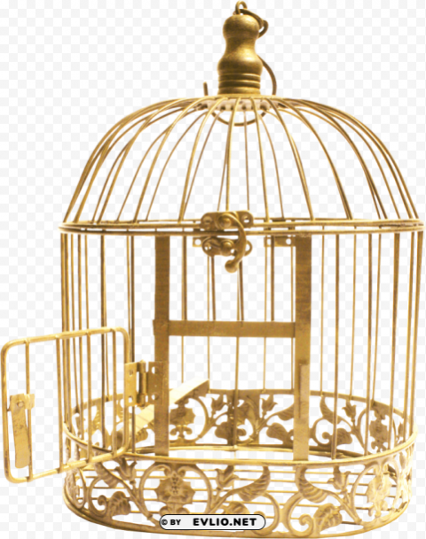 golden bird cage PNG Image with Clear Isolated Object