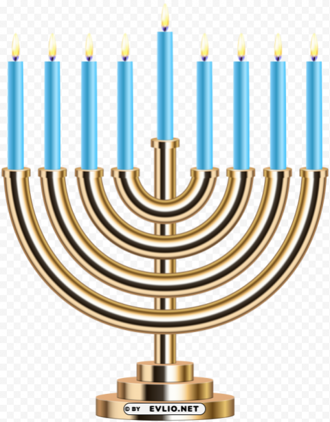 gold menorah PNG with no cost