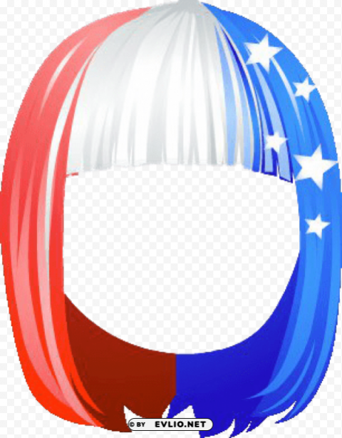 patriotic fringe hair trlor Isolated Design Element in HighQuality Transparent PNG