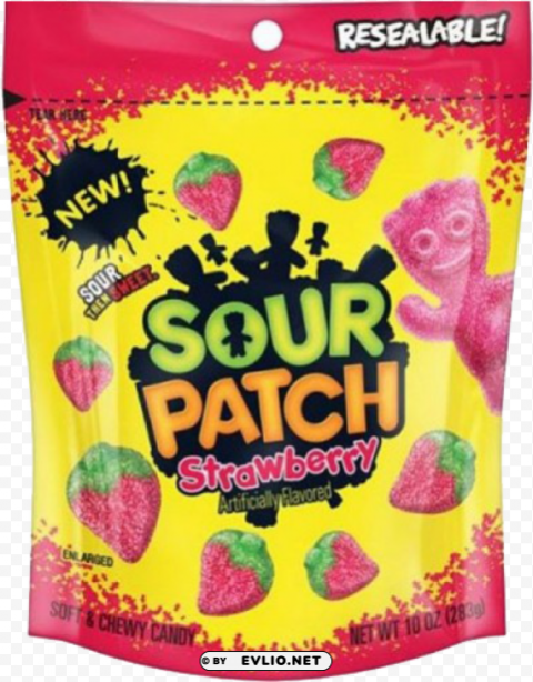 sour patch kids strawberry Isolated Item on Clear Transparent PNG