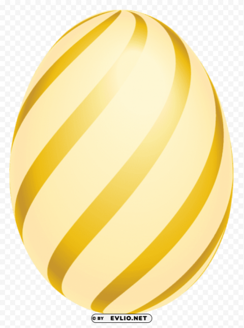 easter golden striped eggpicture Transparent PNG Artwork with Isolated Subject