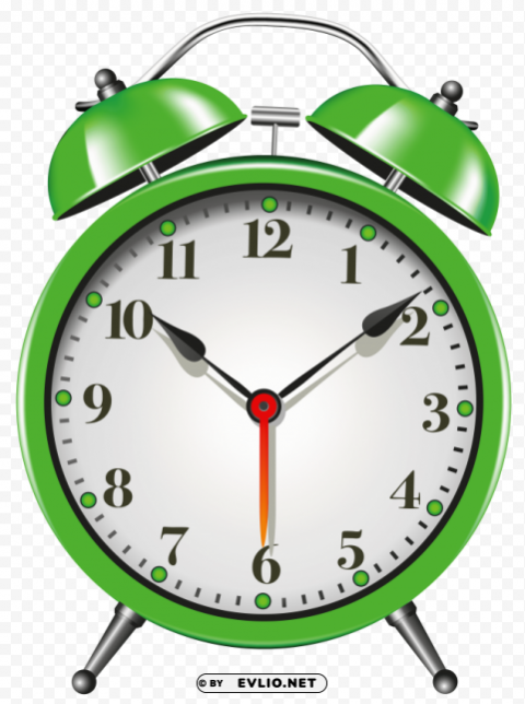 green alarm clock Isolated Object in HighQuality Transparent PNG