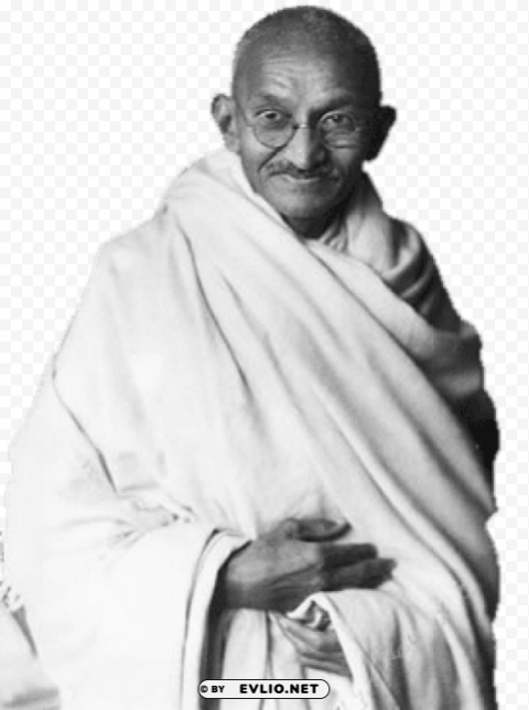 Transparent background PNG image of mahatma gandhi PNG Isolated Object with Clarity - Image ID 37f30e75