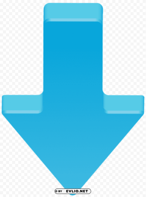 blue arrow down Transparent PNG Isolated Graphic Element