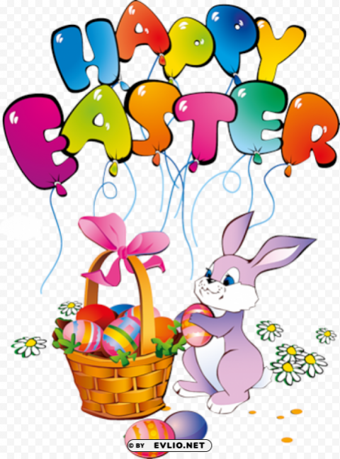 easter bunny happy easter Isolated Subject in Transparent PNG PNG transparent with Clear Background ID 589ce348