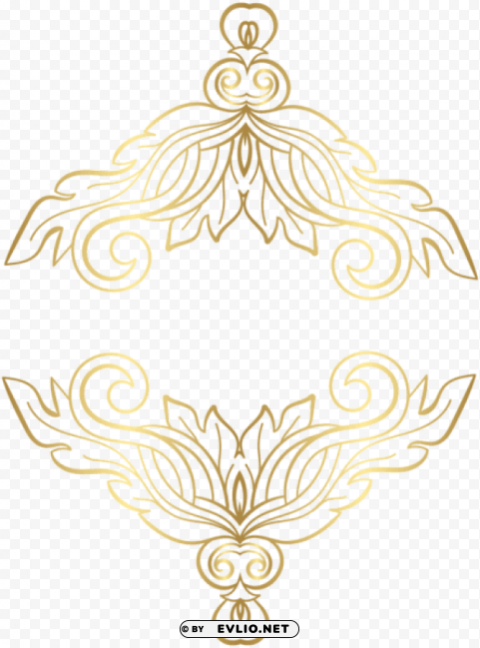 gold ornaments Isolated Subject in Transparent PNG Format