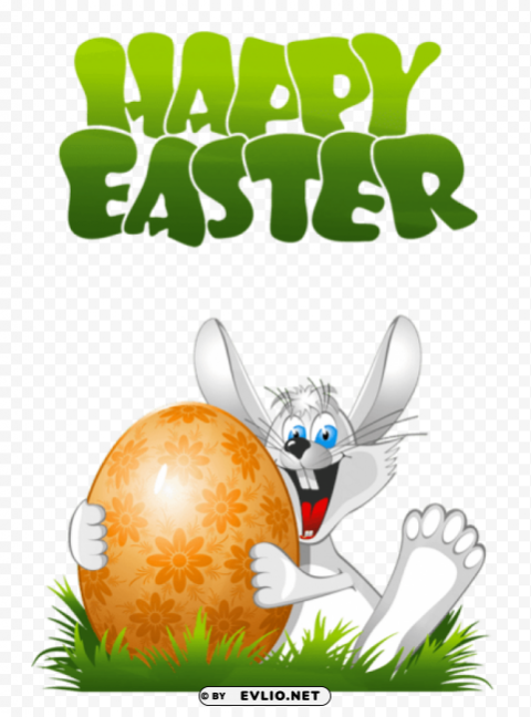 happy easter with bunny Transparent PNG graphics complete archive