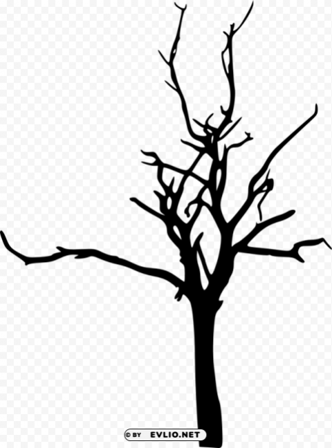 simple bare tree silhouette Isolated Artwork in HighResolution Transparent PNG