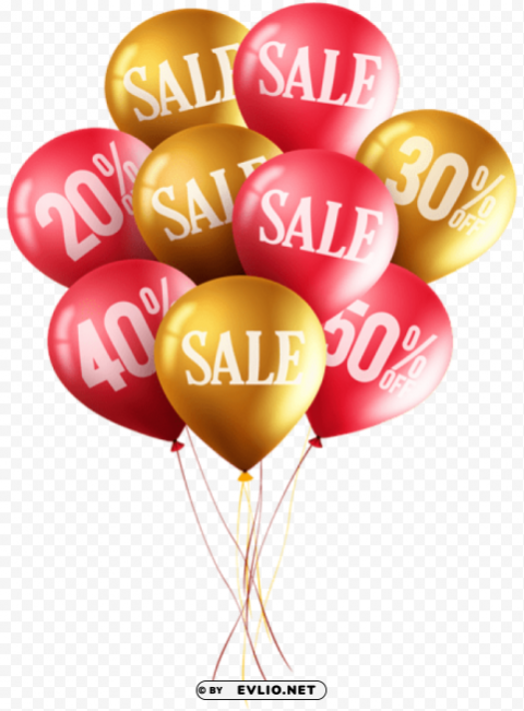advertising sale balloons Clear Background PNG Isolated Graphic