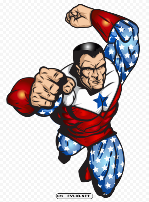 american superhero Clear Background PNG Isolated Item
