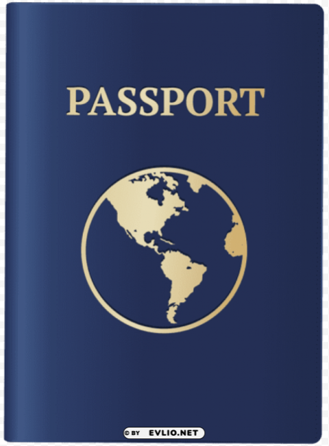 blue passport PNG files with transparent backdrop