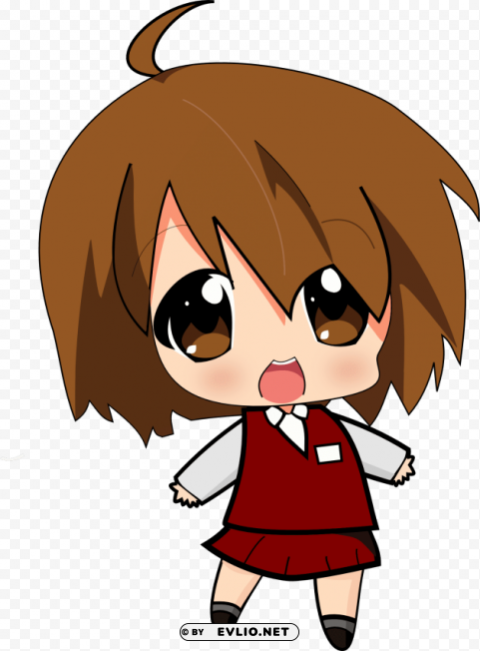 chibi school girl Isolated Object on HighQuality Transparent PNG PNG transparent with Clear Background ID ba798f6b