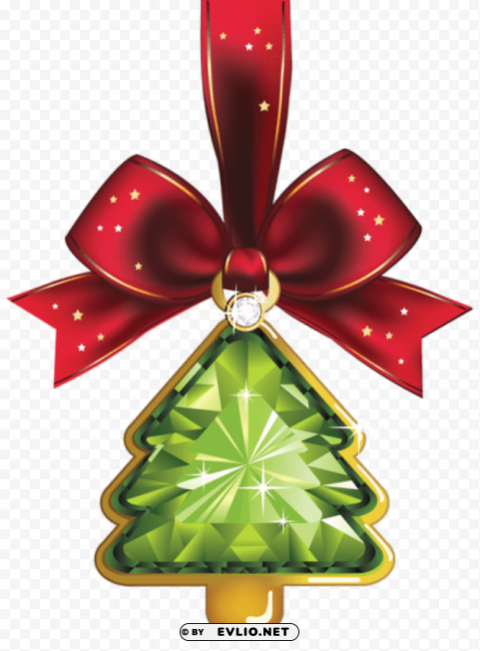 christmas crystal tree ornaments PNG Image with Clear Isolated Object