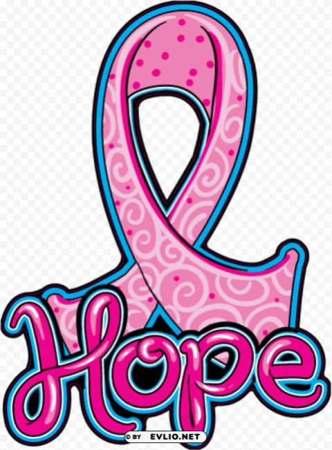cute cancer ribbon PNG with Isolated Transparency