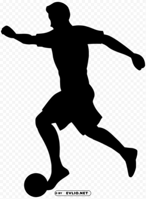 footballer silhouette PNG images with high transparency