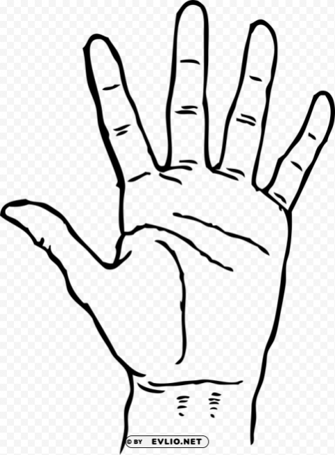 handblack and white Clear background PNG images diverse assortment