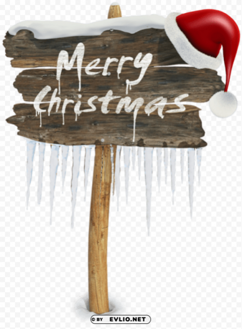 Merry Christmas Sign PNG Illustration Isolated On Transparent Backdrop