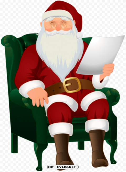 Santa Claus Sitting Transparent Art PNG