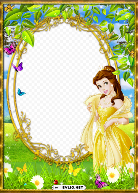 Cute Princess Kidsframe Isolated Item With Clear Background PNG