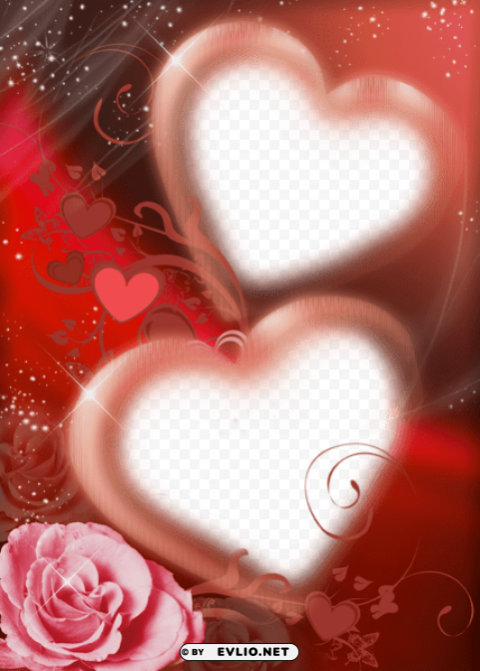 hearts and rosesframe PNG files with no background free