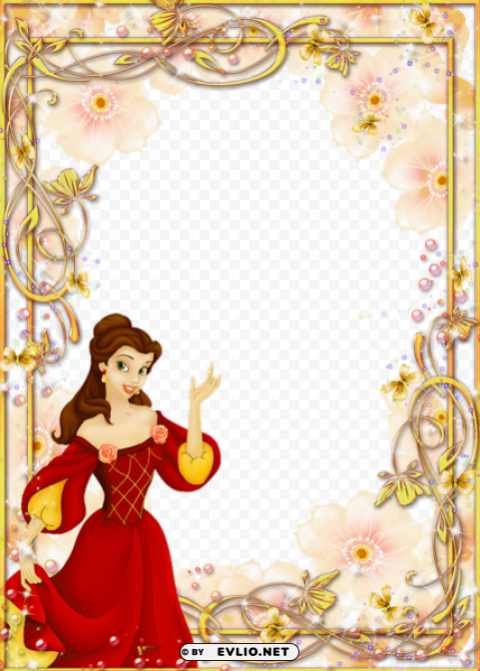 princess kidsphoto frame Isolated Item with HighResolution Transparent PNG