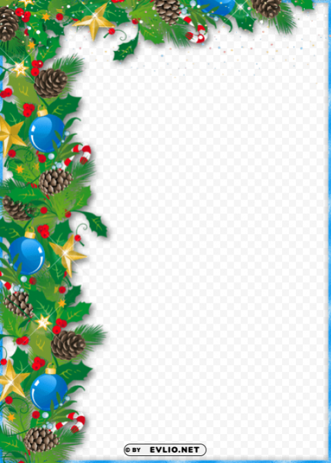  christmas photo frame with ornaments PNG Graphic with Transparent Background Isolation