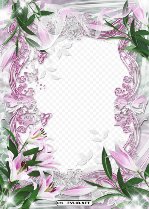 transparent white and pink soft frame PNG images with high-quality resolution