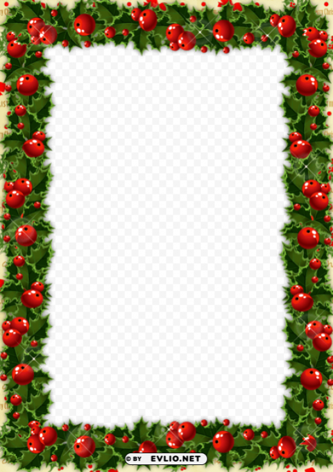 transparent christmas photo frame with mistletoe PNG images for printing background best stock photos - Image ID 400aecc9