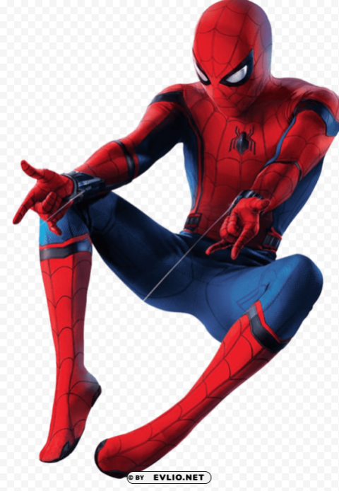 mcu spiderman Isolated Illustration with Clear Background PNG