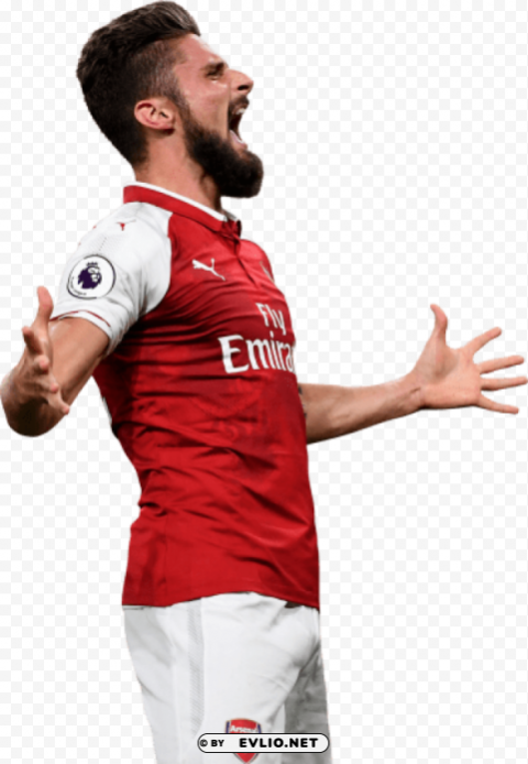 Download olivier giroud Clean Background Isolated PNG Art png images background ID 972fa218