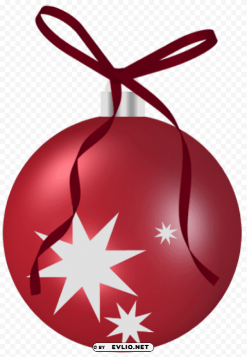  Christmas Red Ornament Isolated Design Element In Transparent PNG