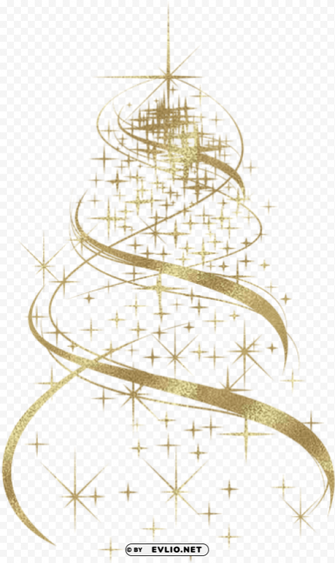 download golden tree decoration - christmas decorations HighResolution PNG Isolated on Transparent Background
