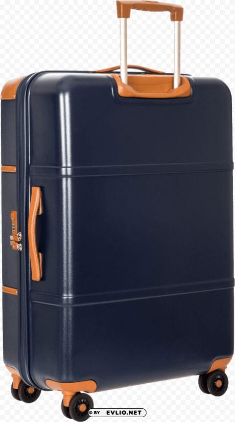 orange suitcase Isolated Character in Transparent PNG