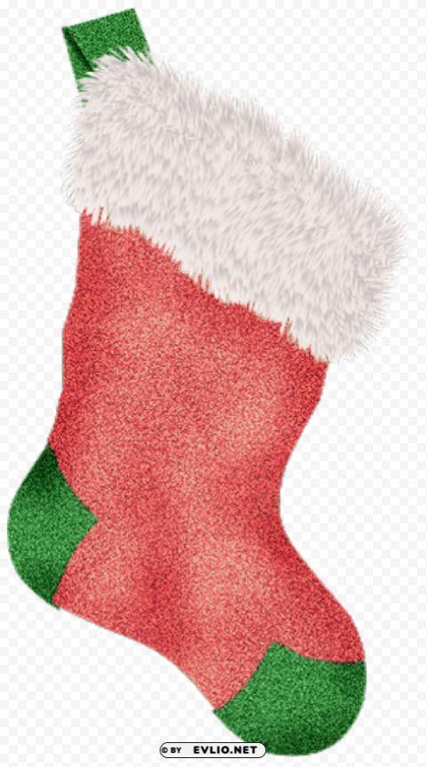 red and green christmas stocking Isolated Graphic on HighQuality Transparent PNG