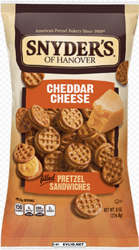 snyder's cheddar cheese pretzel sandwiches PNG transparent graphics bundle