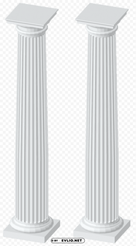 white columns transparent PNG Graphic with Isolated Transparency