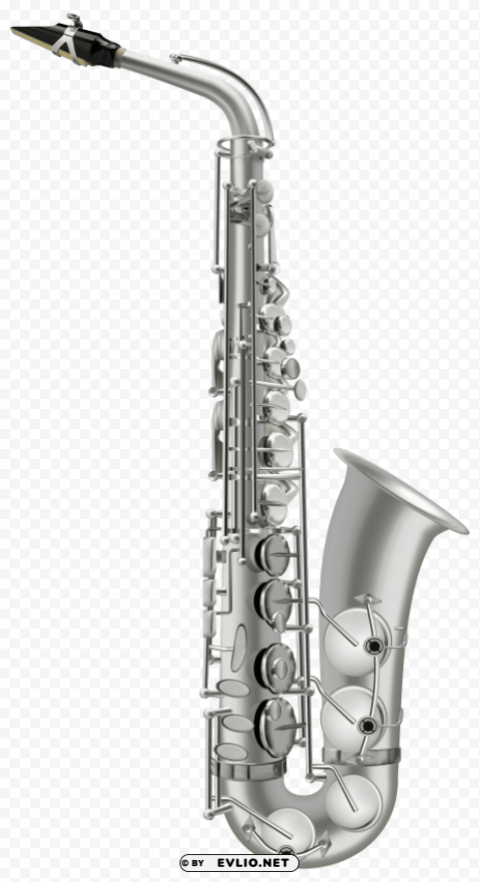 silver saxophone PNG files with clear background
