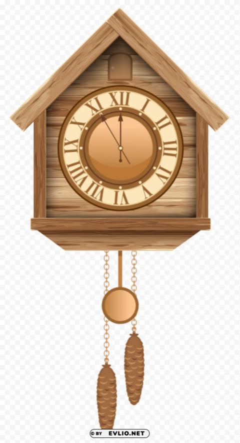 cuckoo clock Isolated Element on Transparent PNG clipart png photo - e3c5e1e6