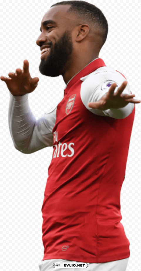 alexandre lacazette Clean Background Isolated PNG Character
