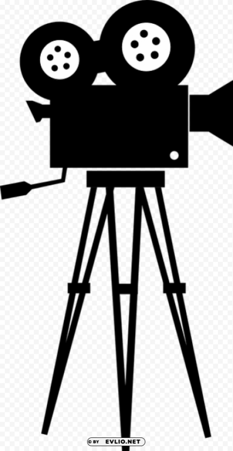 film projector on tripod Isolated Icon with Clear Background PNG