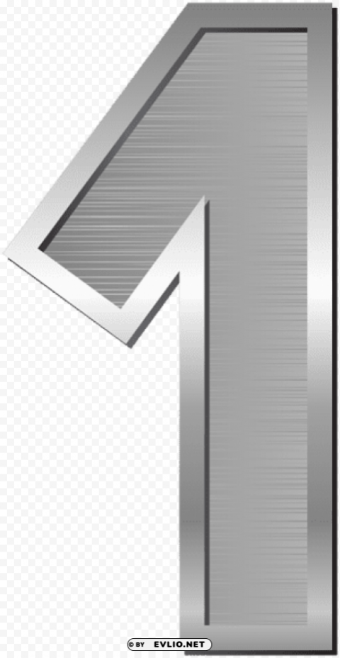 number one silver PNG images with alpha transparency diverse set