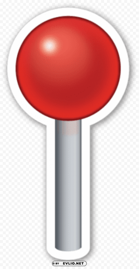 round pushpin emoji PNG Image with Isolated Subject