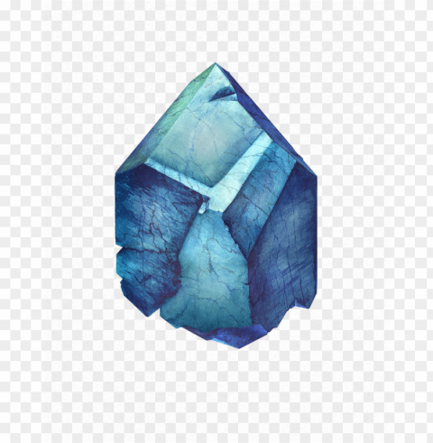 jewel Blue watercolor Isolated Design Element on Transparent PNG