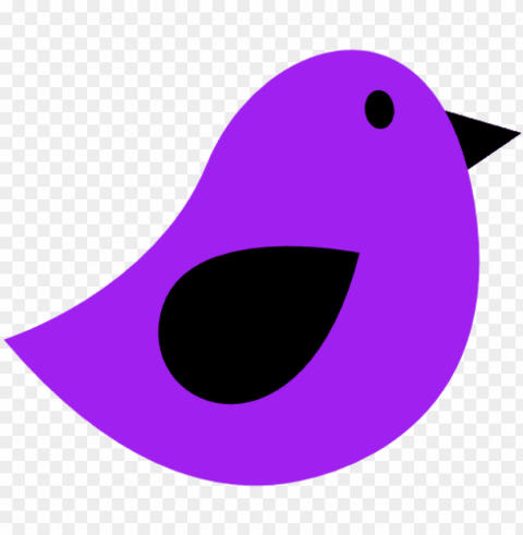 Purple Bird Flat PNG Graphic With Transparent Background Isolation