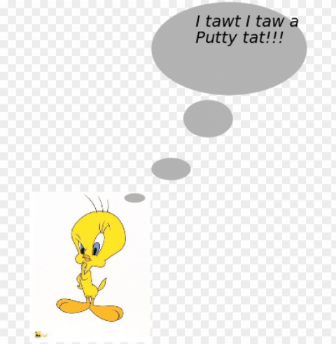 i tawt i taw a puddy tat Isolated PNG Item in HighResolution