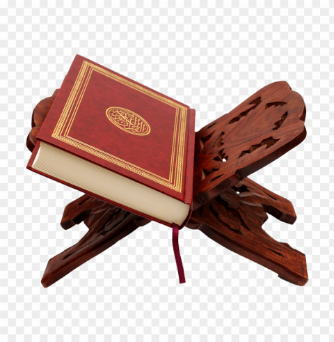 Hd Mushaf قرآن Holy Quran On A Wooden Stand Holder PNG Transparent Images Bulk