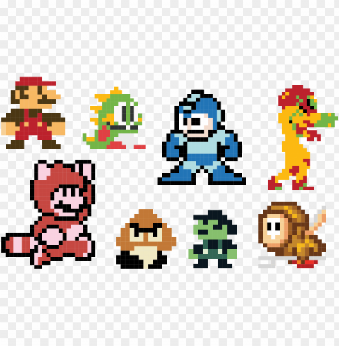 characters megaman 8 bit Clear Background PNG Isolated Element Detail PNG transparent with Clear Background ID dc316d35
