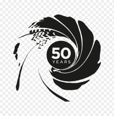 007 50th anniversary vector logo free download Isolated Graphic in Transparent PNG Format